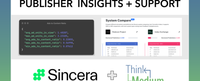 Sincera+ThinkMedium = Insights+Support for Publishers 11 Post Sincera